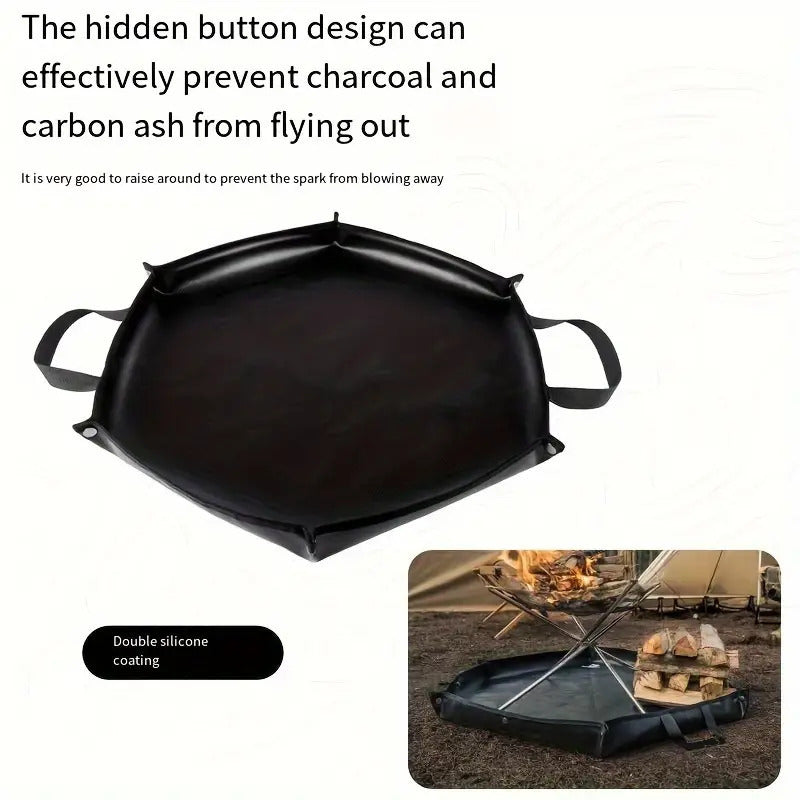 92 x 104 cm Hexagonal Double-Sided Silicone Fireproof Mat for BBQ and Camping