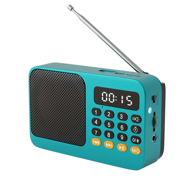 Portable Digital Music Player & FM Radio,4 Playback Modes, LED Flashlight(Blue)