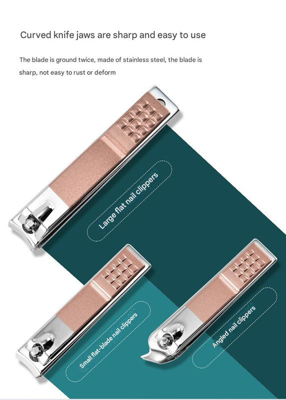 30-Piece Professional Manicure & Pedicure Set,Stainless Steel Grooming Kit(purple)