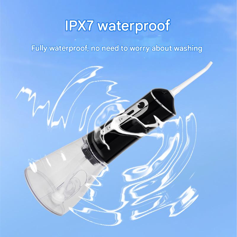 CharmHome Portable Oral Irrigator - 3 Modes, 140 PSI, IPX7 Waterproof(black)