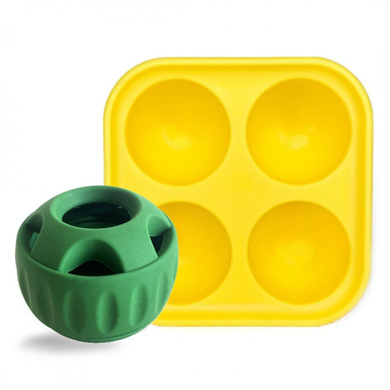 Interactive Dog Treat Dispensing Ball & Silicone Treat Mold Set - Durable, Dishwasher Safe(green)