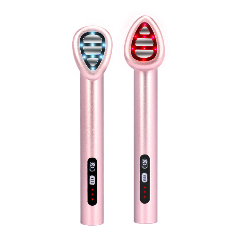 7-in-1 LED Facial Therapy Wand with 180 Rotatable Head & 42C Constant Temperature(pink)