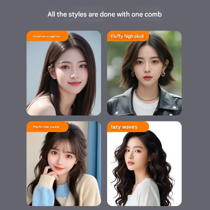 Cordless Hair Straightener Comb - 4 Temperature Settings, USB-C, PTC Heating(purple)