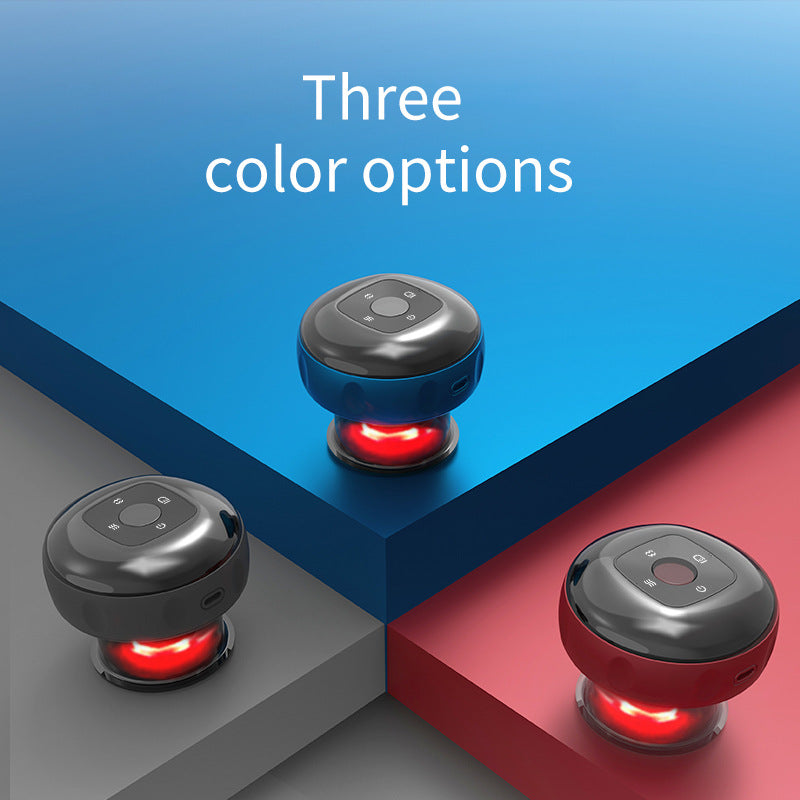 Smart Electric Cupping Therapy Massager - Adjustable Suction & Heat, Red Light Therapy, USB-C Rechargeable(Red)