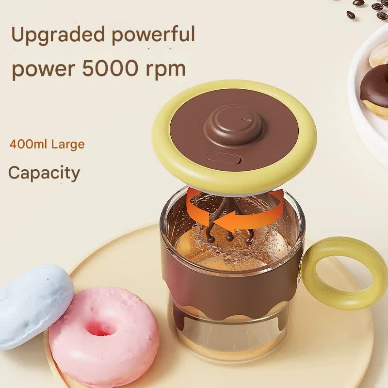 Automatic Self-Stirring Coffee Mug - 400ml, 5000RPM, USB-C Rechargeable with Trident Stirring Rod(blue)