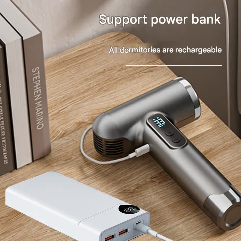 Cordless Rechargeable Hair Dryer - 120,000 RPM High-Speed Motor, 15600mAh Battery, Hot & Cold Air(white)