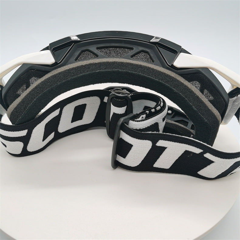 Performance Motocross & Off-Road Goggles - Increased Impact Protection with Lens Lock System(Red and black frame blue film)