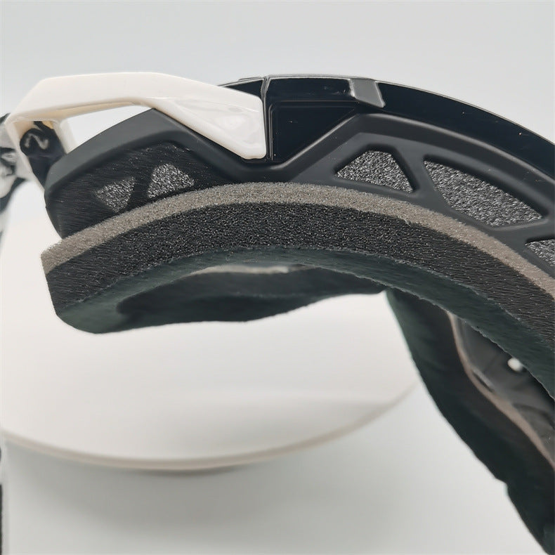 Performance Motocross & Off-Road Goggles - Increased Impact Protection with Lens Lock System(Red and black frame blue film)