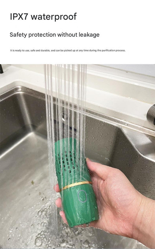 Wireless Fruit & Vegetable Purifier - Electrolytic Cleaning, Removes Residue, IPX7 Waterproof(white)