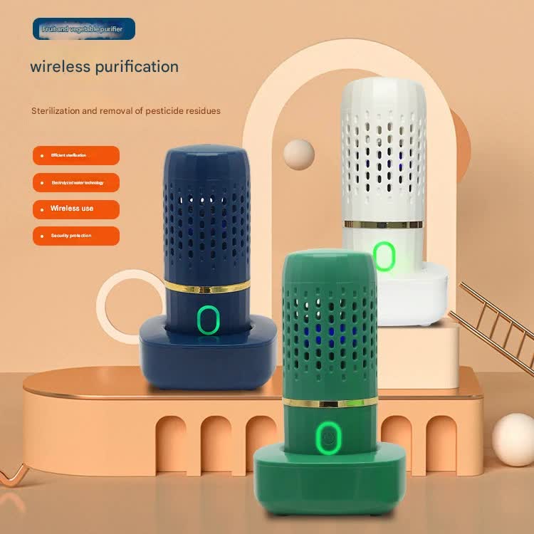 Wireless Fruit & Vegetable Purifier - Electrolytic Cleaning, Removes Residue, IPX7 Waterproof(green)