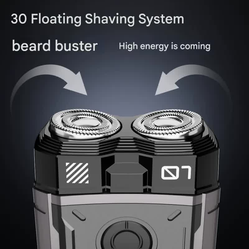 K002 Mini Electric Shaver - 3D Floating Head, IPX7 Waterproof, Type-C Charging, 70 Min Runtime Product Description(Orange)