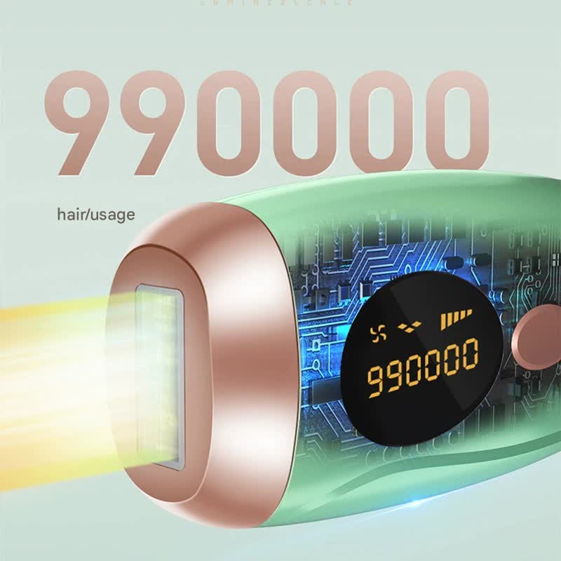 Advanced IPL Home Hair Removal System - 990K Flashes, 5 Levels, Auto/Manual Mode for Silky Skin(white)