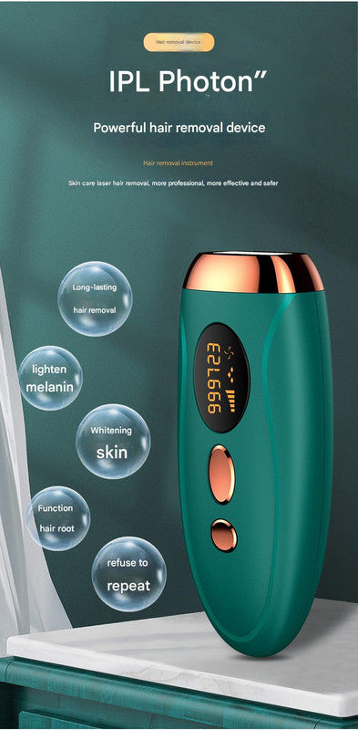Advanced IPL Home Hair Removal System - 990K Flashes, 5 Levels, Auto/Manual Mode for Silky Skin(white)