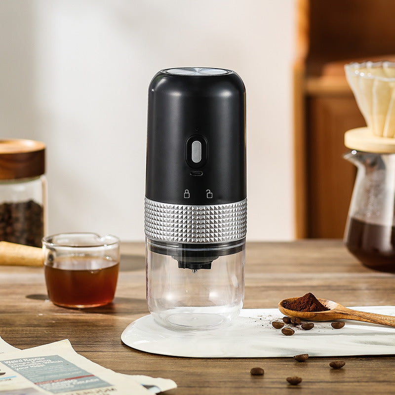 Wireless Portable Electric Coffee Grinder - Adjustable Coarseness, USB-C Rechargeable, One-Touch Operation(black)