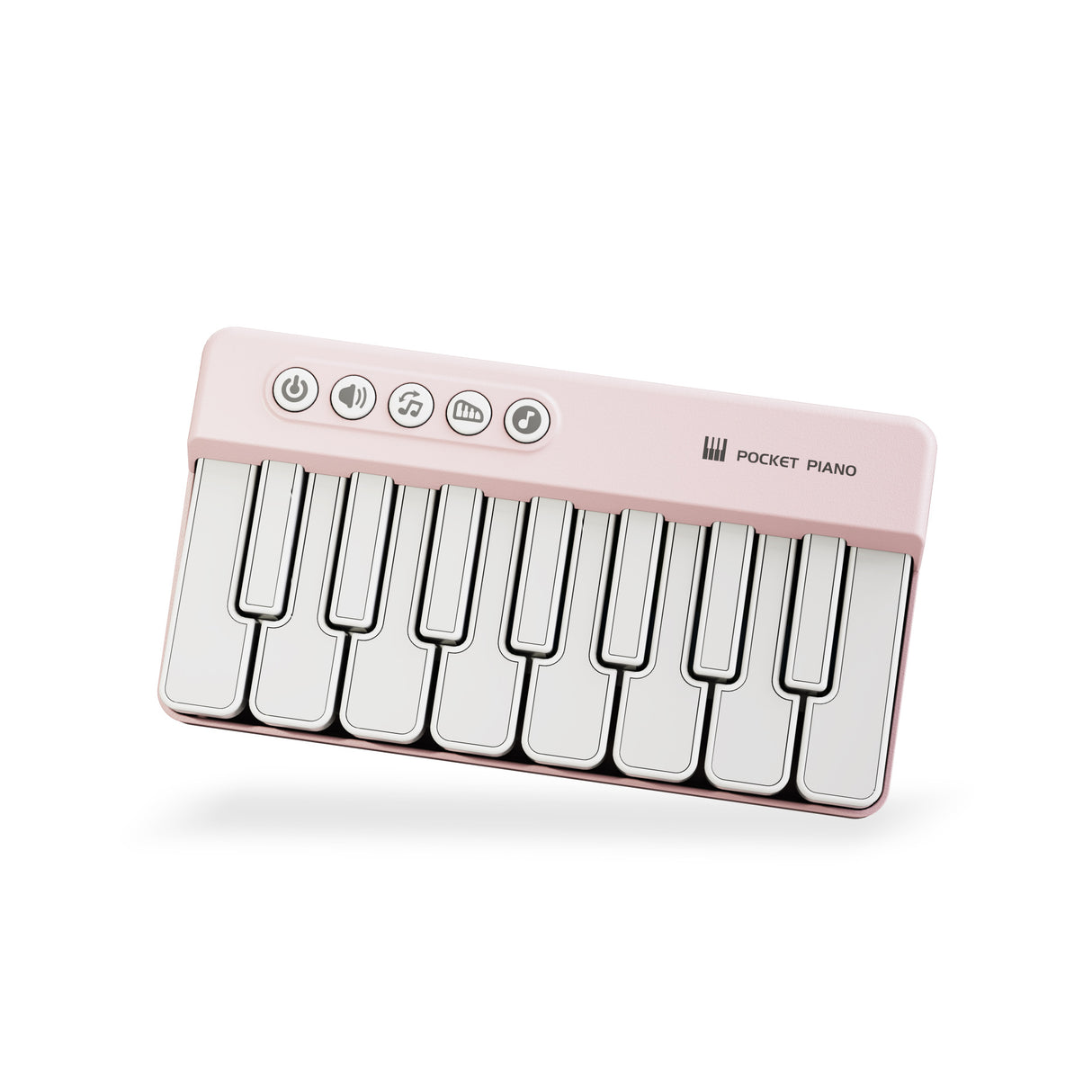 Mini Pocket Piano Electronic Keyboard - 19 Keys, Multiple Modes, LED Lights, Portable Musical Toy(pink)