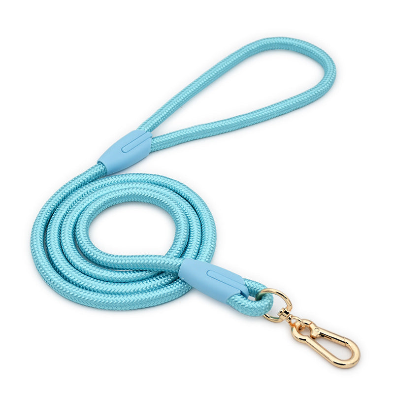 Blue Durable Nylon P-Collar Dog Training Set - Heavy Duty Leash & Martingale Collar (Size : S)