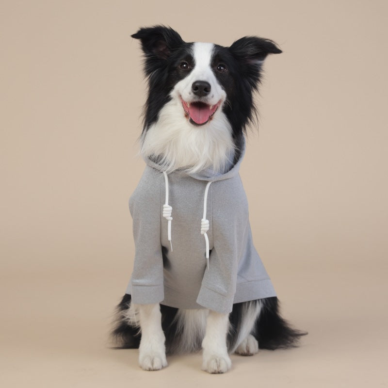 Grey Classic Dog Sweatshirt with Hood & Drawstrings - For Large Dogs (Size : 9XL)