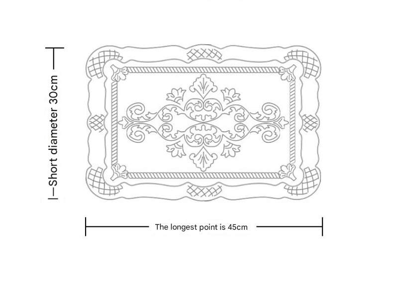 4 pcs Decorative Faux Leather Placemats - Unique Shape, Beautiful Packaging (Red)