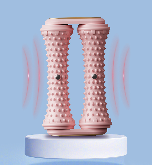 Pink Ergonomic Dual Foot Massage Roller - Deep Tissue Relief for Plantar Fasciitis, Arch Pain & Tired Feet