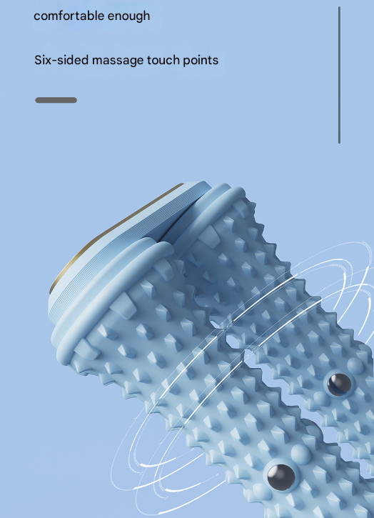 Blue Ergonomic Dual Foot Massage Roller - Deep Tissue Relief for Plantar Fasciitis, Arch Pain & Tired Feet