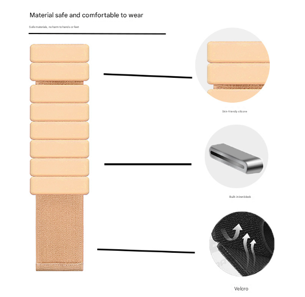 Khaki Premium Adjustable Silicone Wrist & Ankle Weights (1lb Each, 2lb Pair) - Waterproof & Sweatproof for Enhanced Yoga, Running & Fitness Workouts