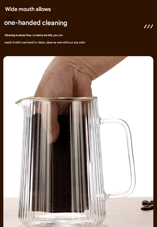 Transparent Elegant Ribbed Double Wall Glass French Press - 650ml Heat Resistant Coffee and Tea Maker with Stainless Steel Filter