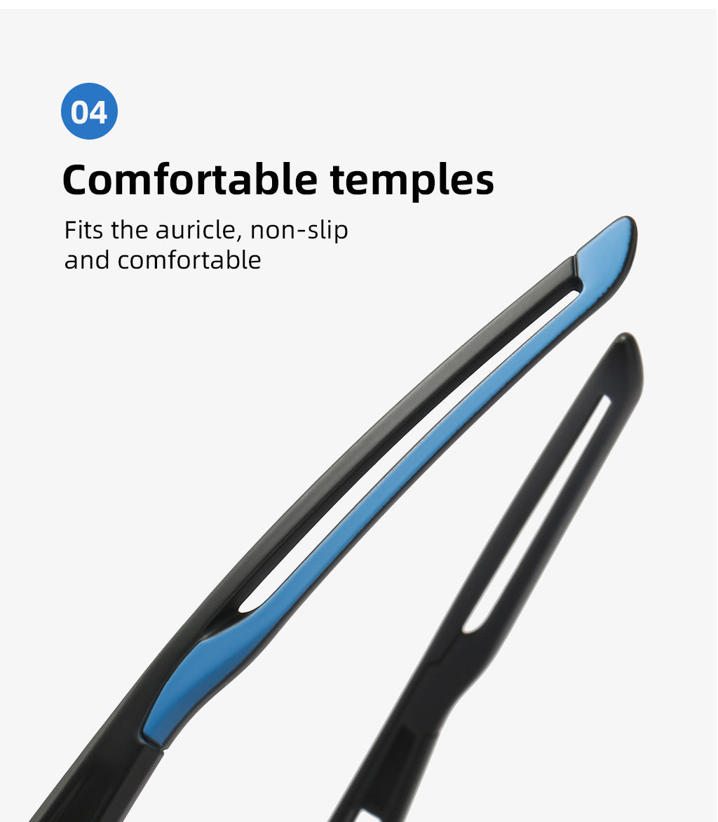 Orange Lenses With Black Temples Ultra-Light Polarized Sports Sunglasses - Wraparound Shield Design for Cycling & Outdoor Performance