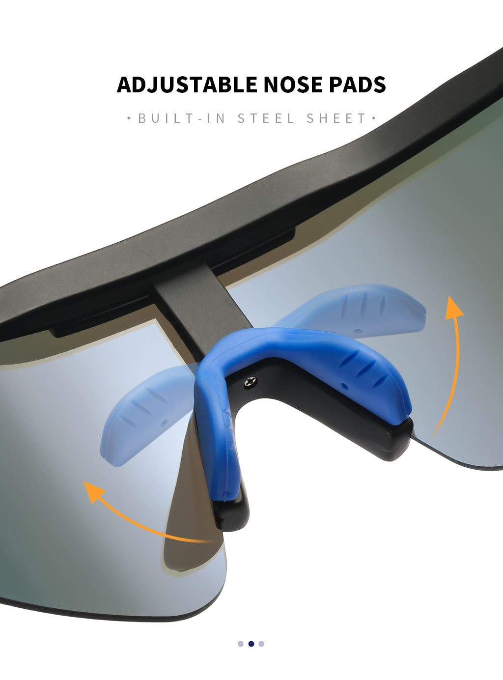 Blue Lenses With Black Temples Ultra-Light Polarized Sports Sunglasses - Wraparound Shield Design for Cycling & Outdoor Performance