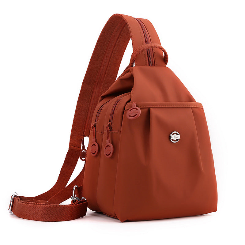 Black Versatile Women's Convertible Mini Backpack & Sling Bag - Stylish Anti-Theft Oxford Cloth Daypack, Fits 9.7in iPad