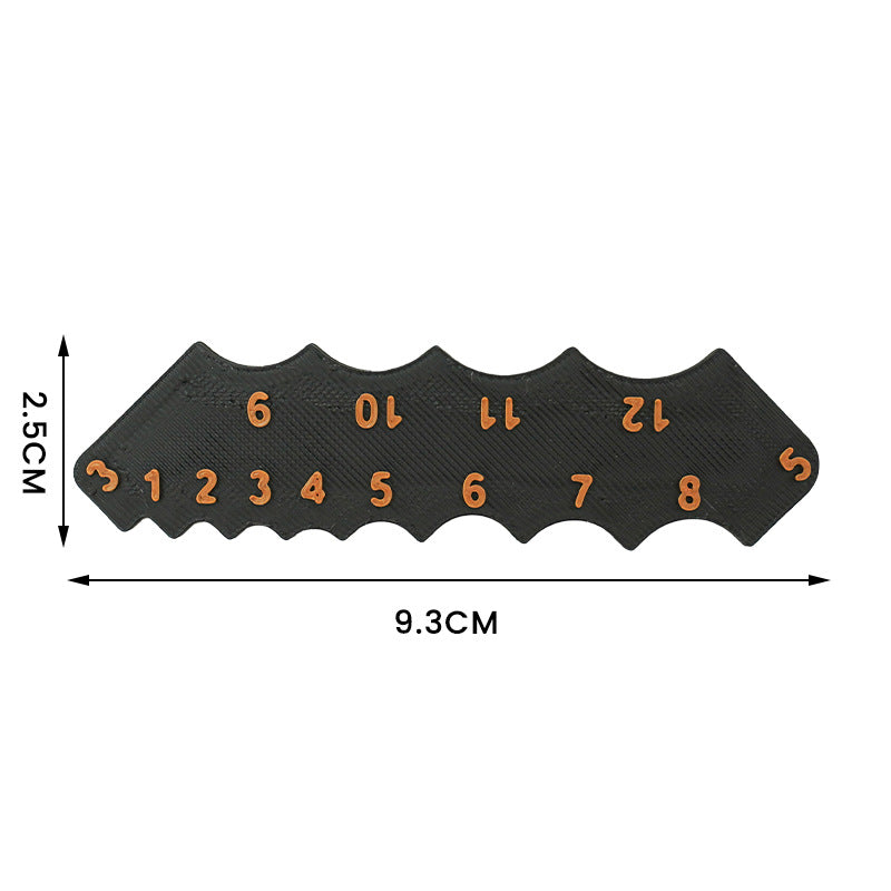 2 Pcs Black Precision Fillet Radius Gauge - Compact Plastic Arc & Corner Measurement Tool R1-R12mm