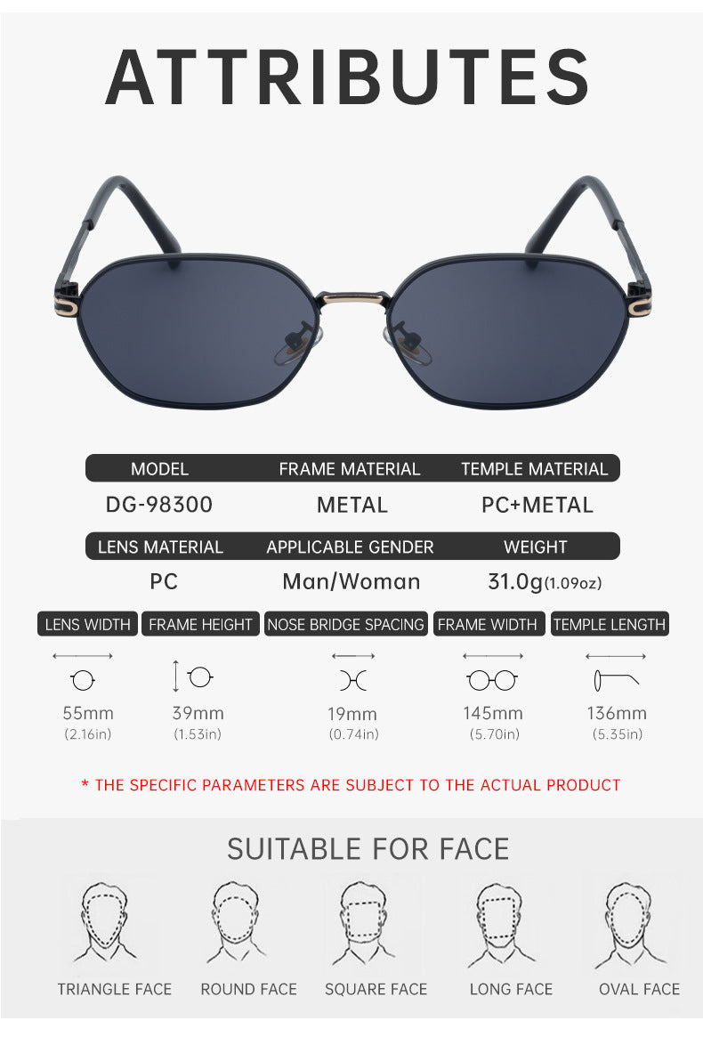 Dark Green Gradient Lenses Chic Oval Sunglasses for Women - UV400 Protection Lightweight Metal Frame, Comfortable Design