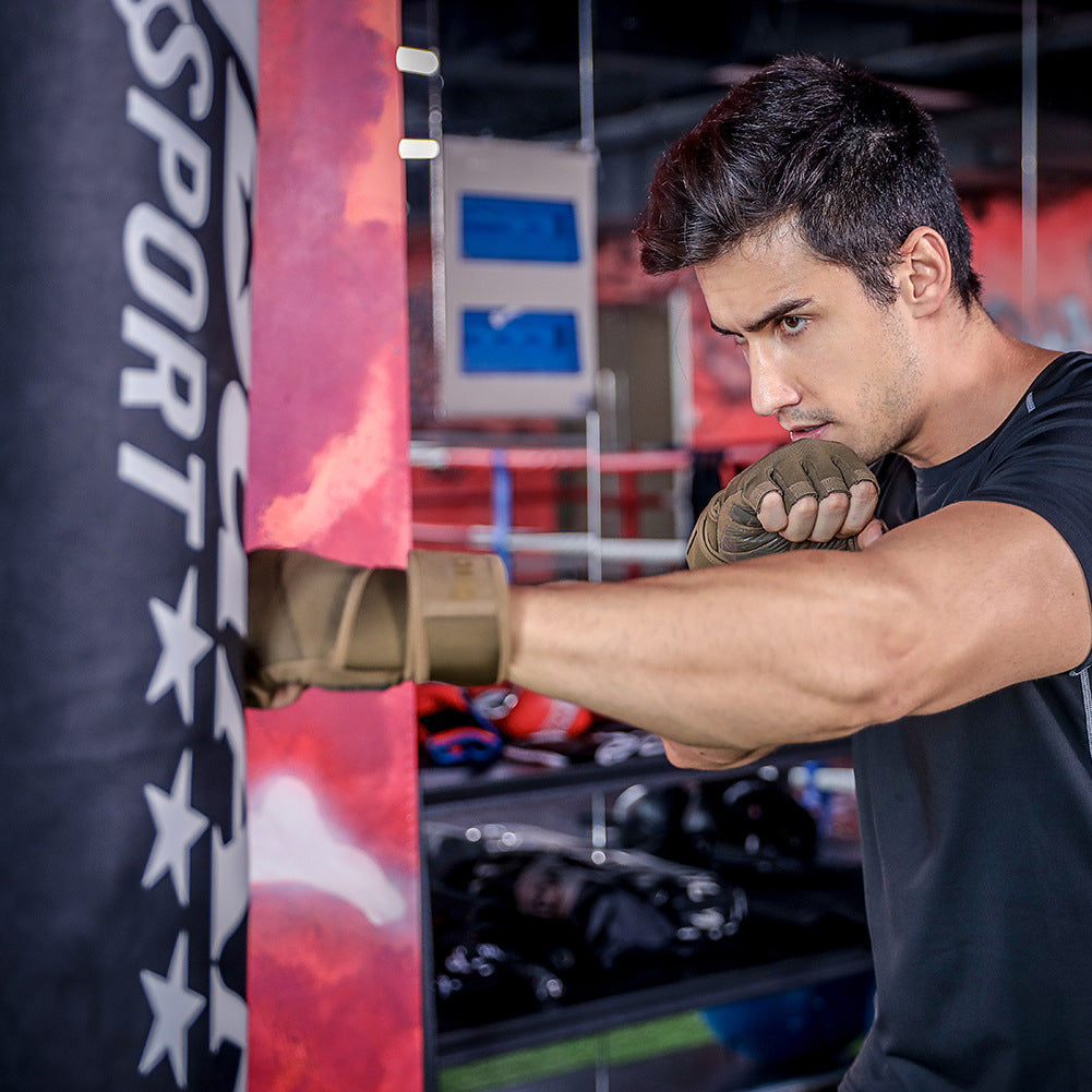 Size L Green Heavy Duty Workout Gloves with Wrist Support - Anti-Slip Gel Padded Gym Gloves for Weightlifting, Training & Fitness