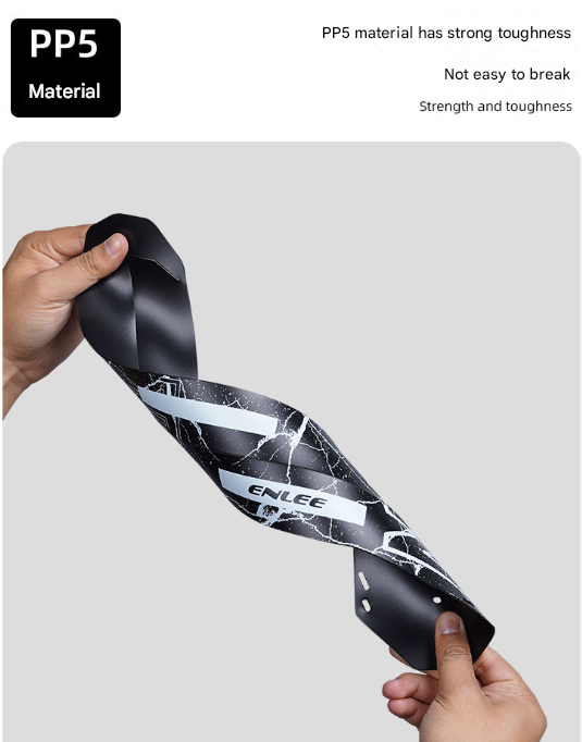 Style A Black Lightweight Bicycle Rear Mudguard - Adjustable PP5 Fender for MTB, Road & Folding Bikes (NOT for V-Brakes)