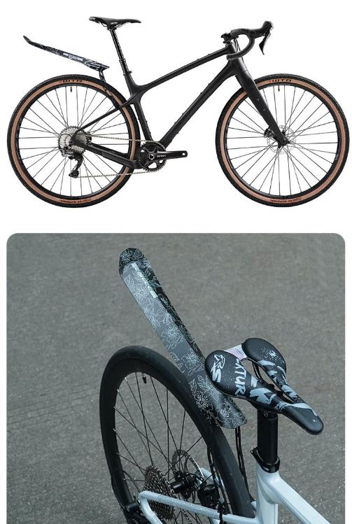 Style B Black and Green Lightweight Bicycle Rear Mudguard - Adjustable PP5 Fender for MTB, Road & Folding Bikes (NOT for V-Brakes)