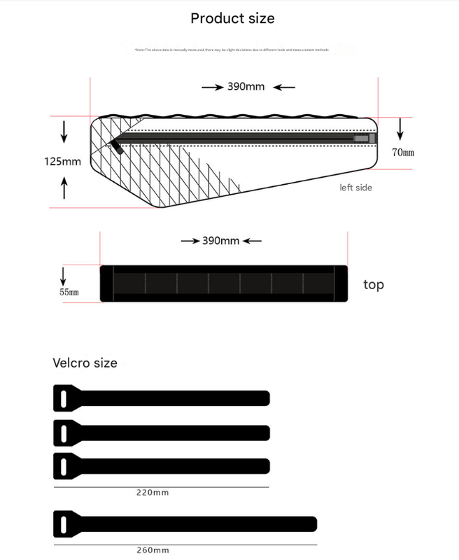 Black and Orange Waterproof Bicycle Frame Bag - 2.5L Slim Top Tube Storage Pouch for Cycling Essentials