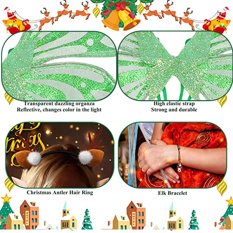 Blue Sparkling Fairy Wings - Lightweight Glitter Butterfly Costume Accessory for Kids & Adults