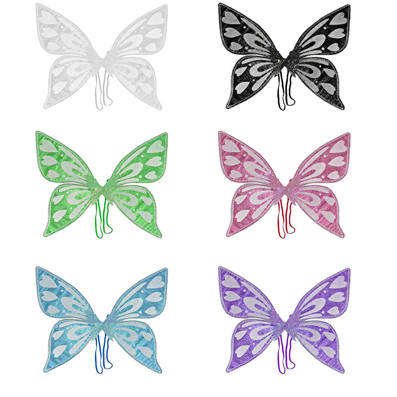 Purple Sparkling Fairy Wings - Lightweight Glitter Butterfly Costume Accessory for Kids & Adults