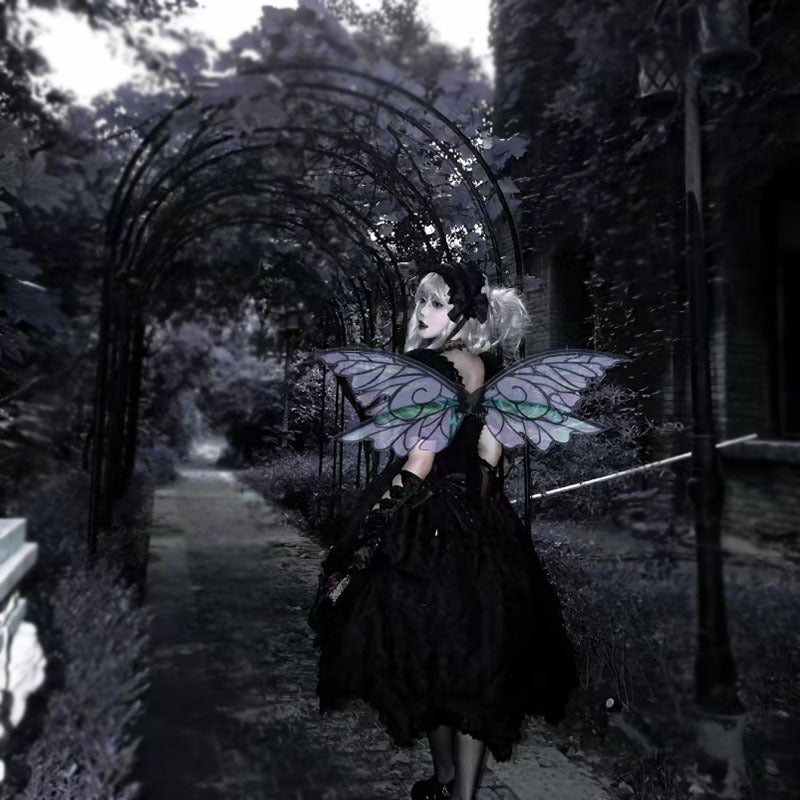 Green Enchanting Iridescent Fairy Wings - Sparkle Butterfly Elf Wings for Costume Parties, Cosplay & Dress-Up Fun