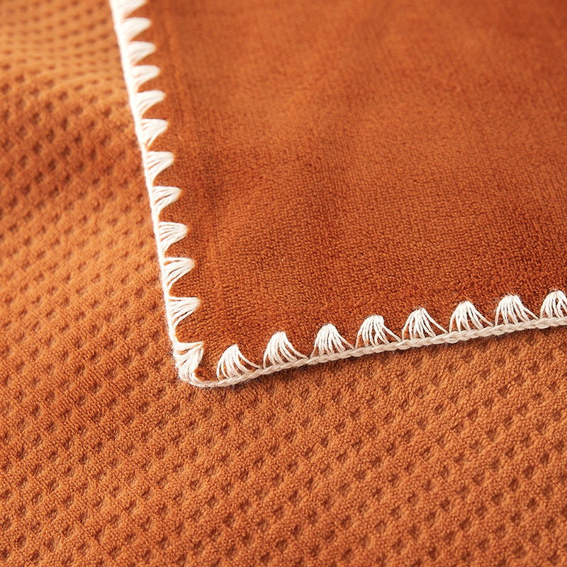 200*230CM Green Ultra-Soft Dual-Sided Waffle & Plush Fleece Blanket - Large Cozy Throw for Bed & Sofa