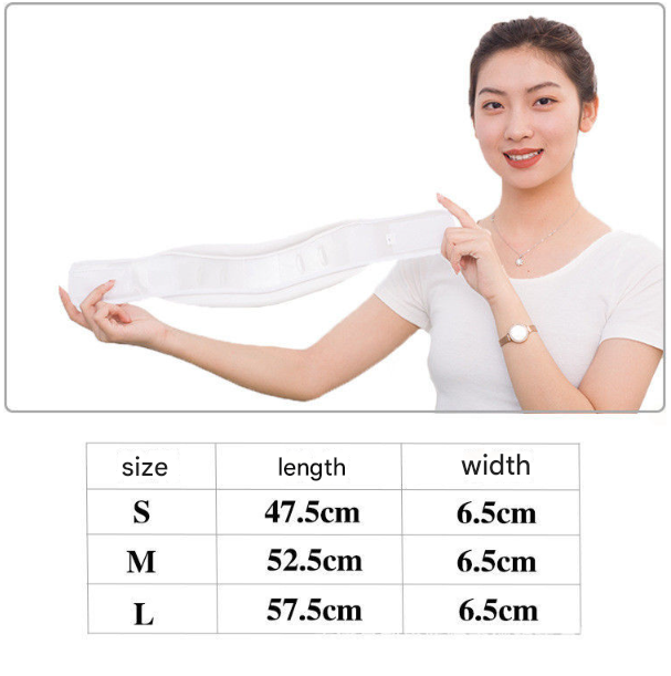Size M White Adjustable Cervical Collar Neck Brace - Breathable Support for Pain Relief & Posture
