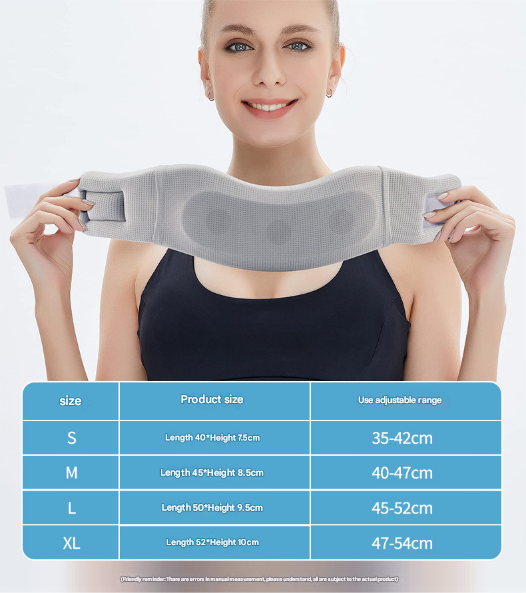 Size XL Orange Ergonomic Neck Support Brace - Soft Cervical Collar for Posture Correction and Pain Relief