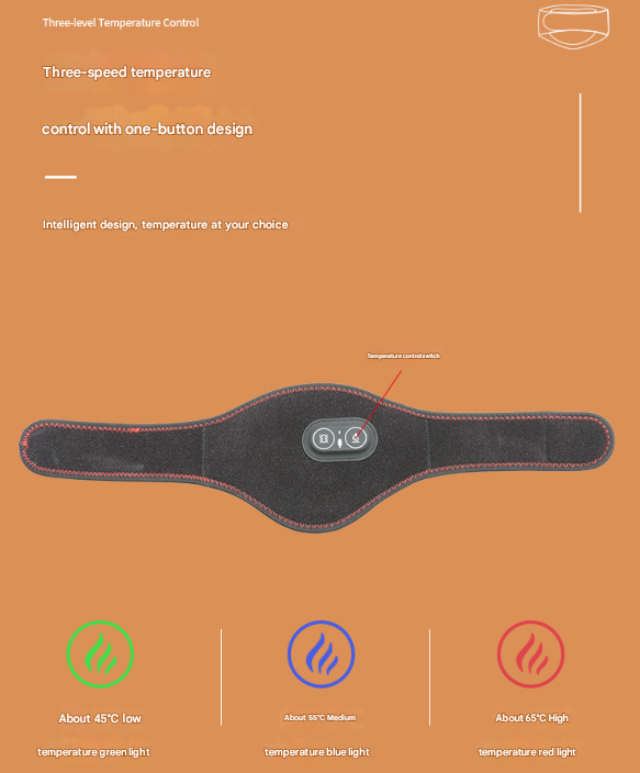 Light Grey Heated Vibrating Neck Wrap - USB Powered Massager for Soothing Pain Relief with 3 Heat & 3 Vibration Modes