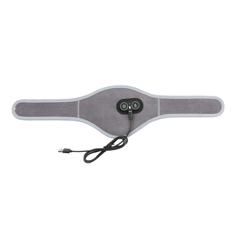 Dark Grey Heated Vibrating Neck Wrap - USB Powered Massager for Soothing Pain Relief with 3 Heat & 3 Vibration Modes