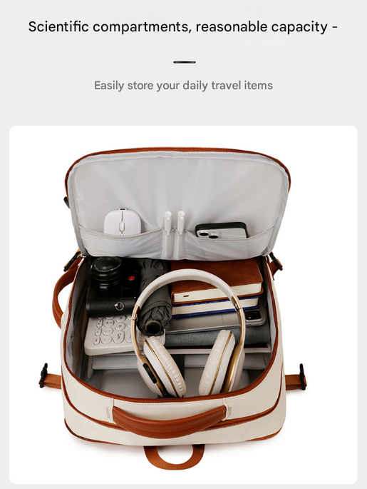 Pink Expandable Laptop Backpack with USB Port - Stylish Travel & Business Daypack