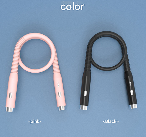 Black Hands-Free LED Neck Reading Light - USB Rechargeable with 3 Color & Brightness Modes, Flexible Gooseneck for Books, Crafts & Knitting