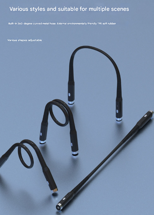 Black Hands-Free LED Neck Reading Light - USB Rechargeable with 3 Color & Brightness Modes, Flexible Gooseneck for Books, Crafts & Knitting