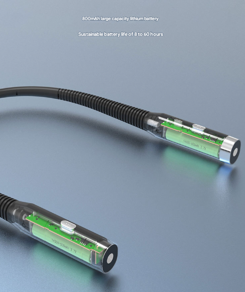 Black Hands-Free LED Neck Reading Light - USB Rechargeable with 3 Color & Brightness Modes, Flexible Gooseneck for Books, Crafts & Knitting