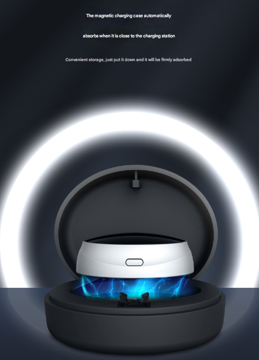 Black Smart Anti-Snoring Device - Rechargeable Pulse Throat Stimulator for Quieter Sleep