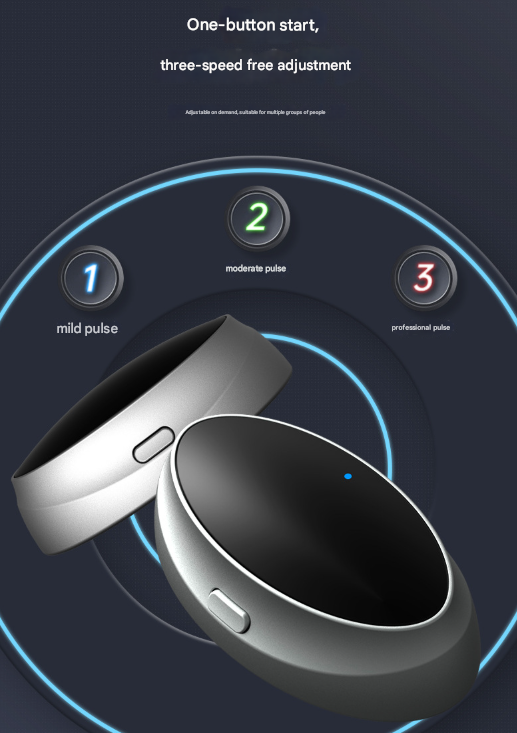 Black Smart Anti-Snoring Device - Rechargeable Pulse Throat Stimulator for Quieter Sleep