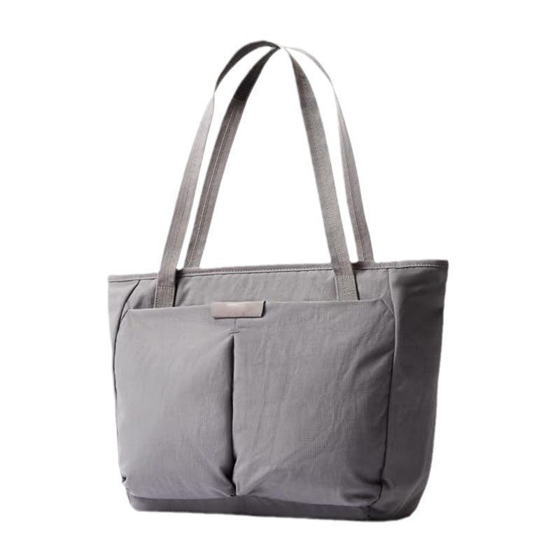Grey Waterproof Women's Tote Shoulder Bag - Large Capacity with 15-Inch Laptop Pocket